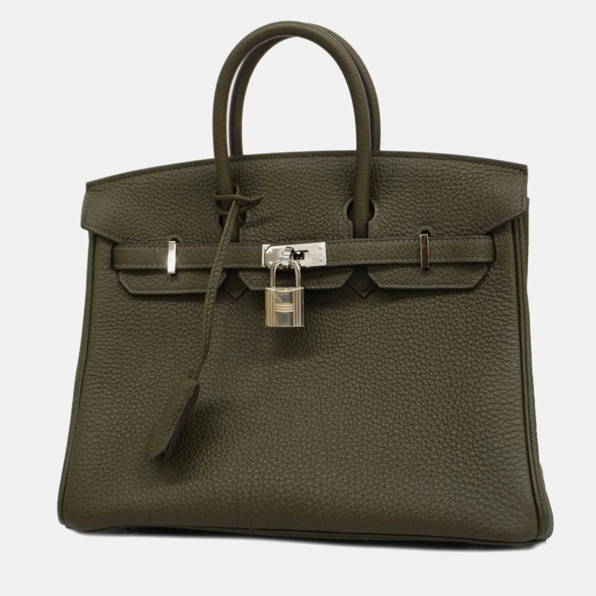 Olive Green Togo Leather Birkin 25 Tote Bag