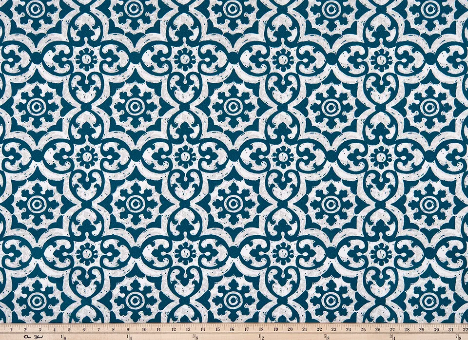 Outdoor Fabric - Athens Zaffre Polyester Fabric By Premier Prints