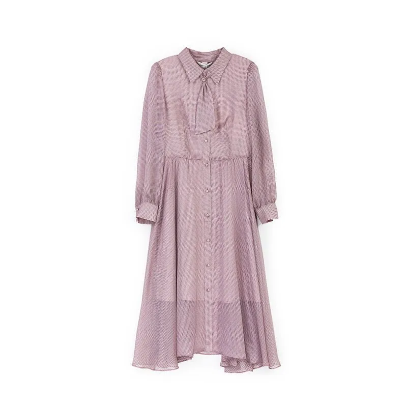 Pink Bow Tie Waist Maxi Dress