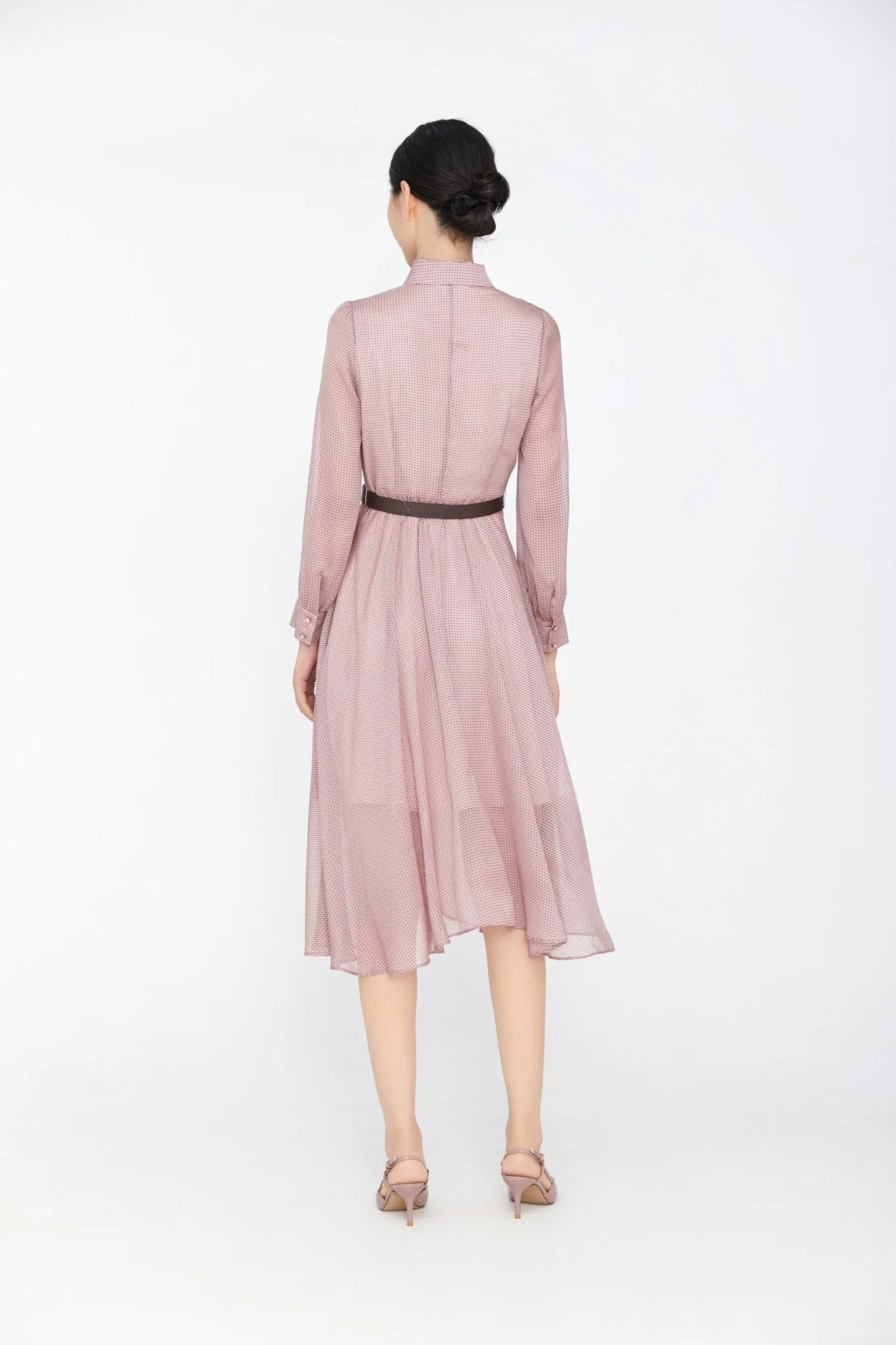 Pink Bow Tie Waist Maxi Dress
