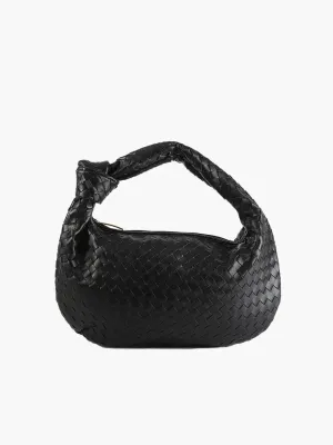 Piper | Compact Woven Handbag with Knot Handle | Medium size