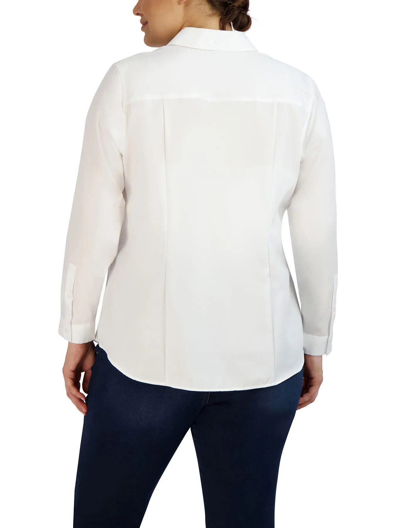 Plus Size Easy-Care Button-Up Shirt