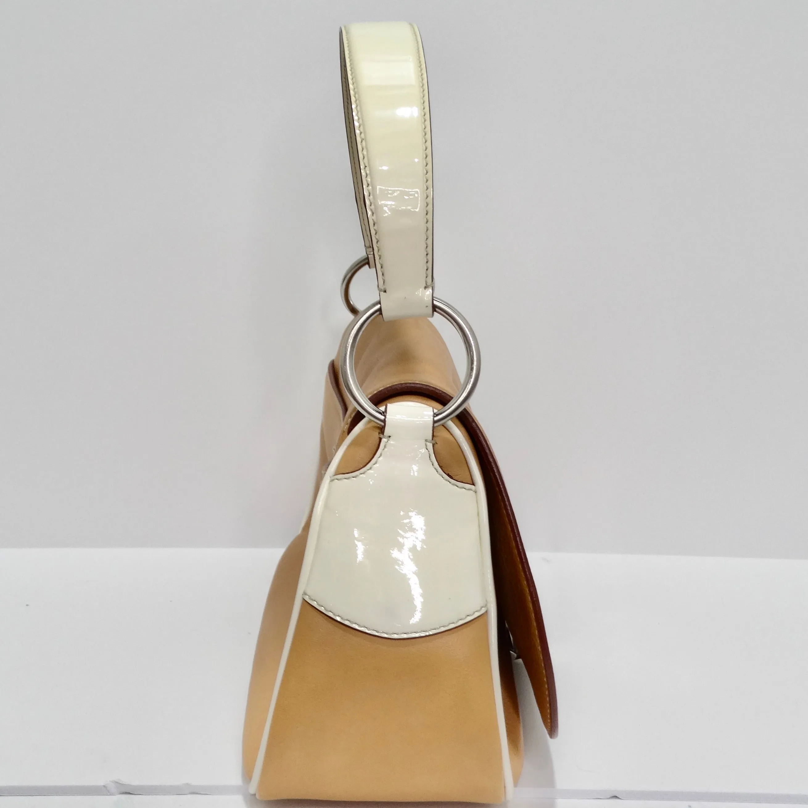 Prada 2000s Camel Leather Top Handle Bag