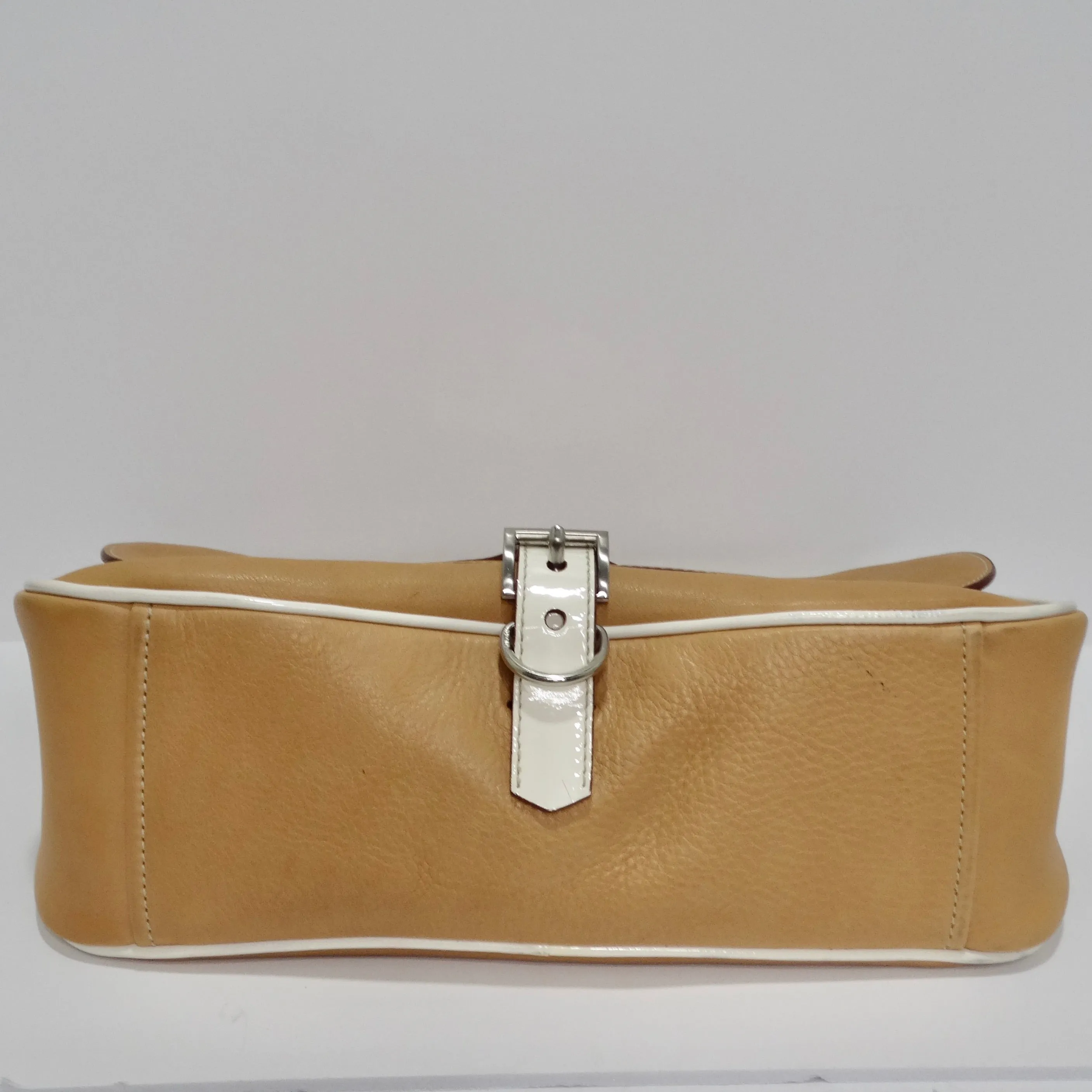 Prada 2000s Camel Leather Top Handle Bag
