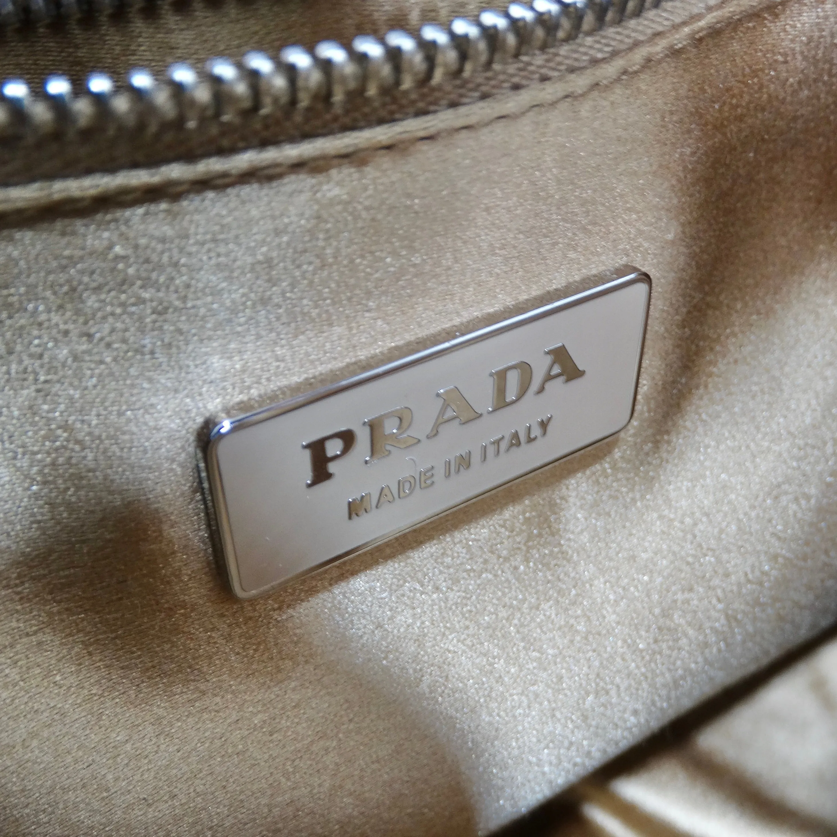 Prada 2000s Camel Leather Top Handle Bag