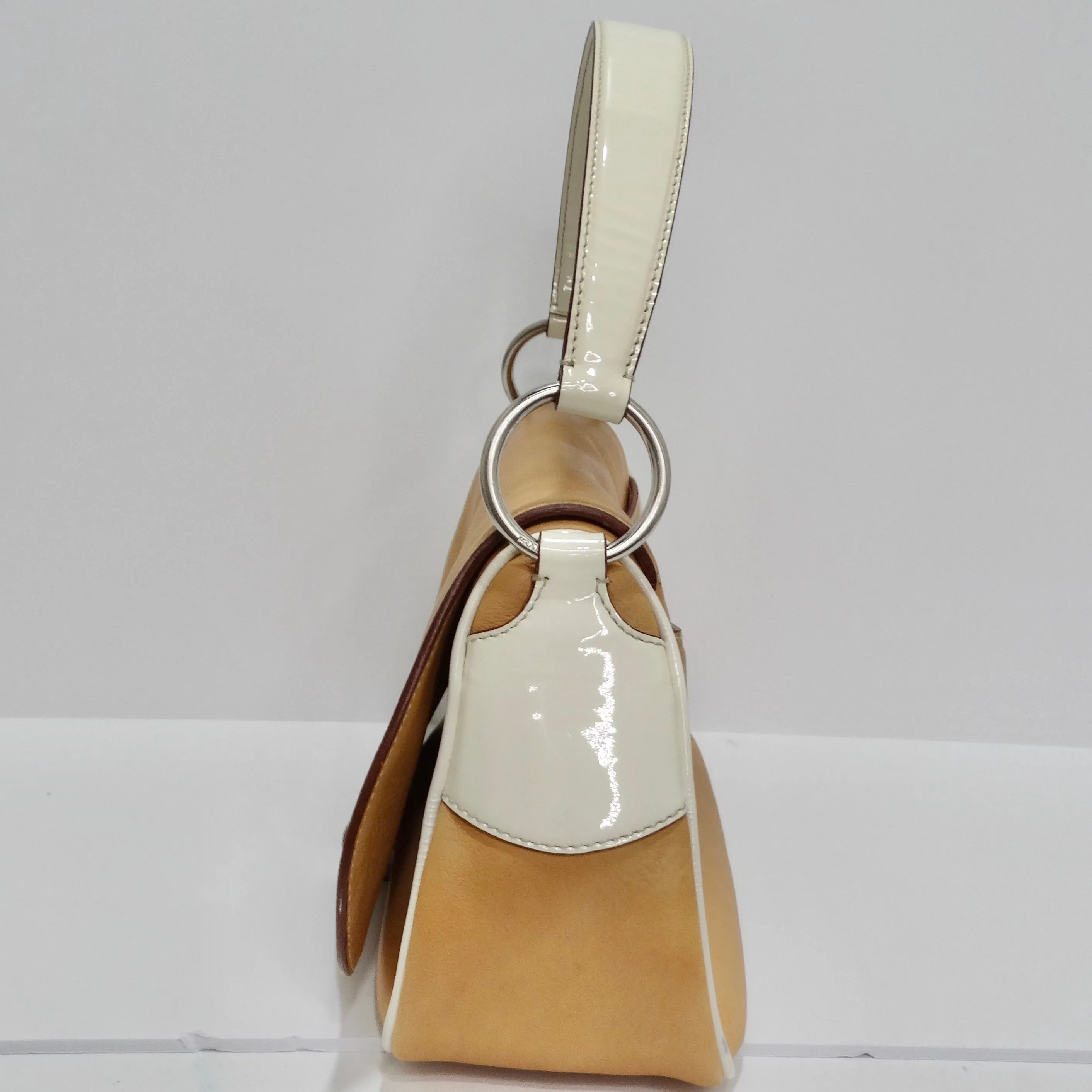 Prada 2000s Camel Leather Top Handle Bag