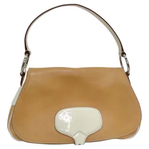 Prada 2000s Camel Leather Top Handle Bag