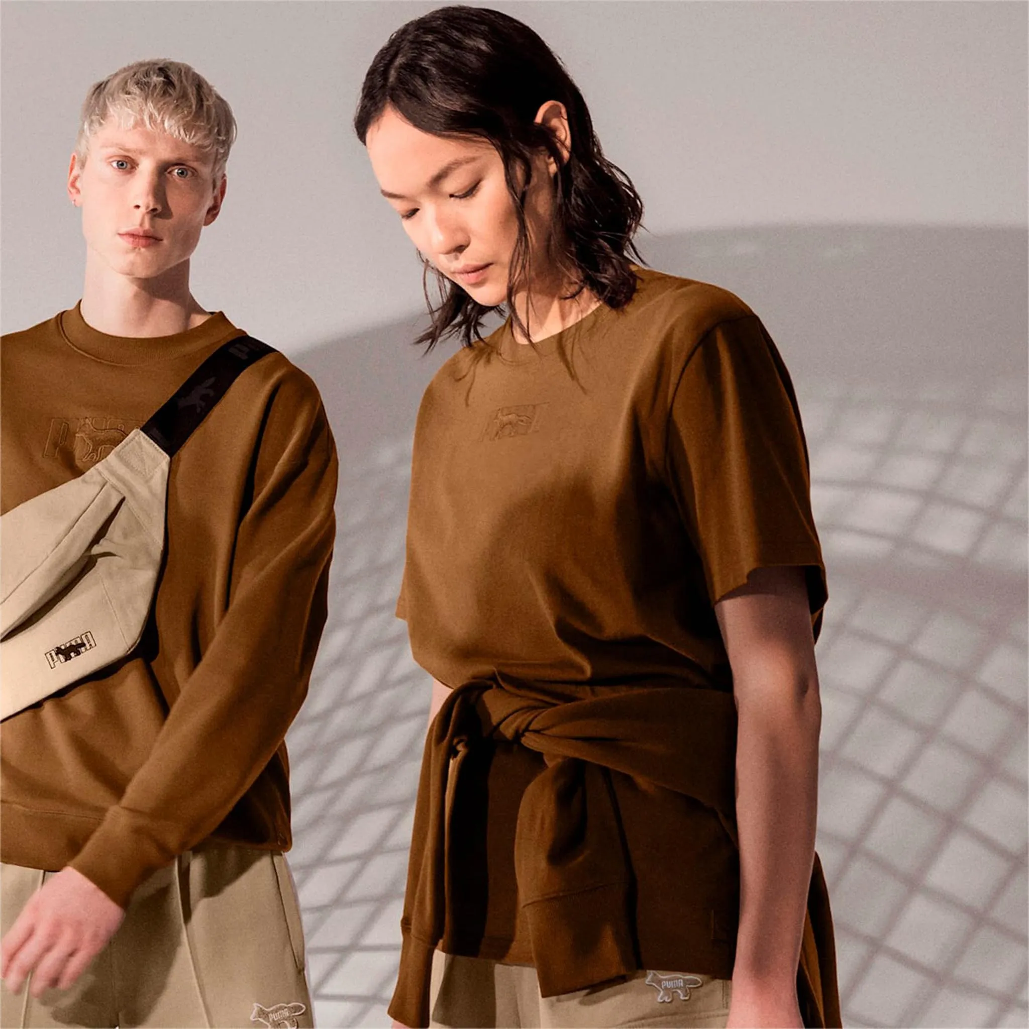 Puma x Maison Kitsuné Oversized Tee Brown