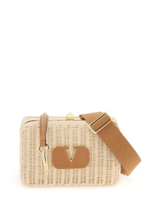 "hard straw clutch bag"
