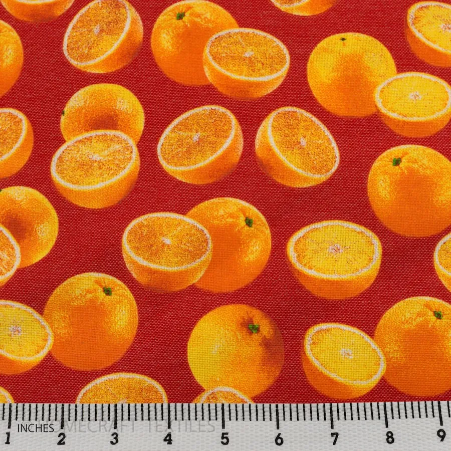Red Oranges Cotton Canvas Print
