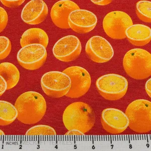 Red Oranges Cotton Canvas Print