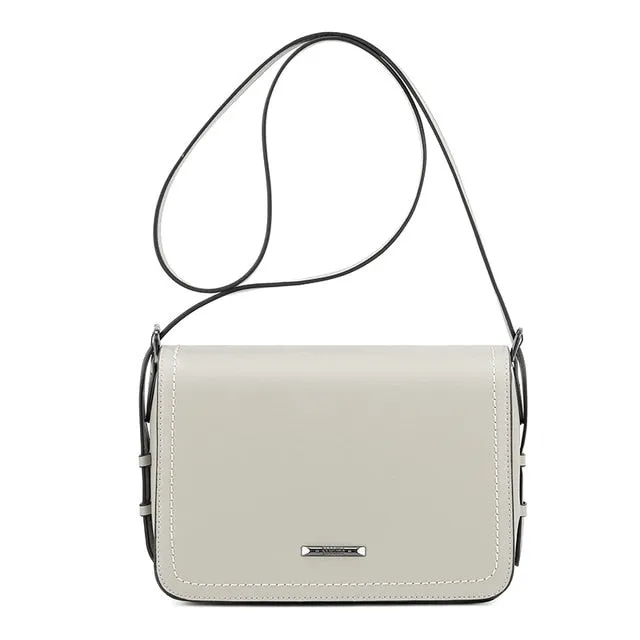 Solid Square Hasp Shoulder Bag