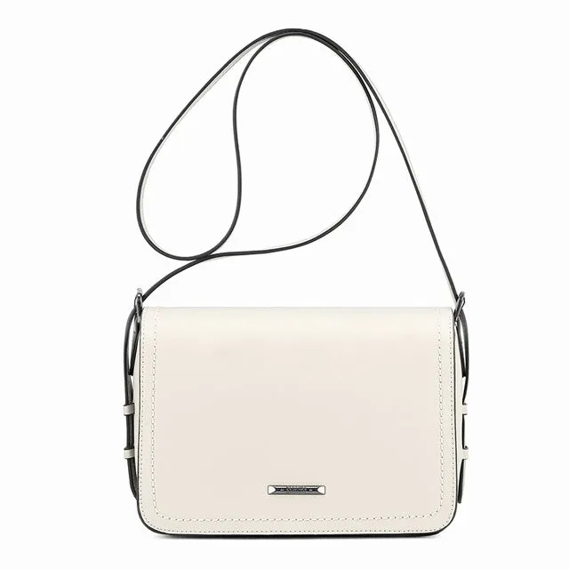 Solid Square Hasp Shoulder Bag