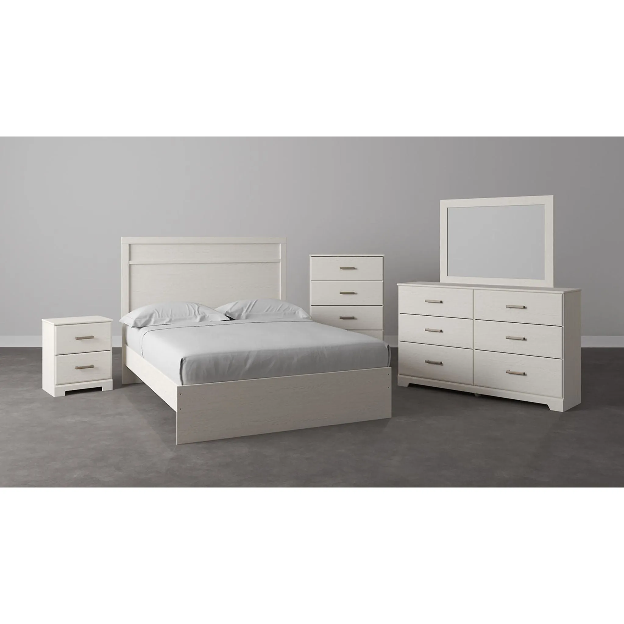 Stelsie Dresser and Mirror - White