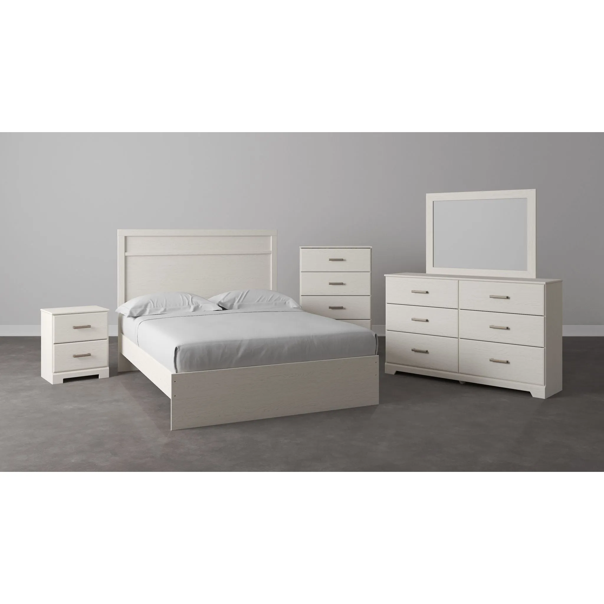 Stelsie Dresser and Mirror - White