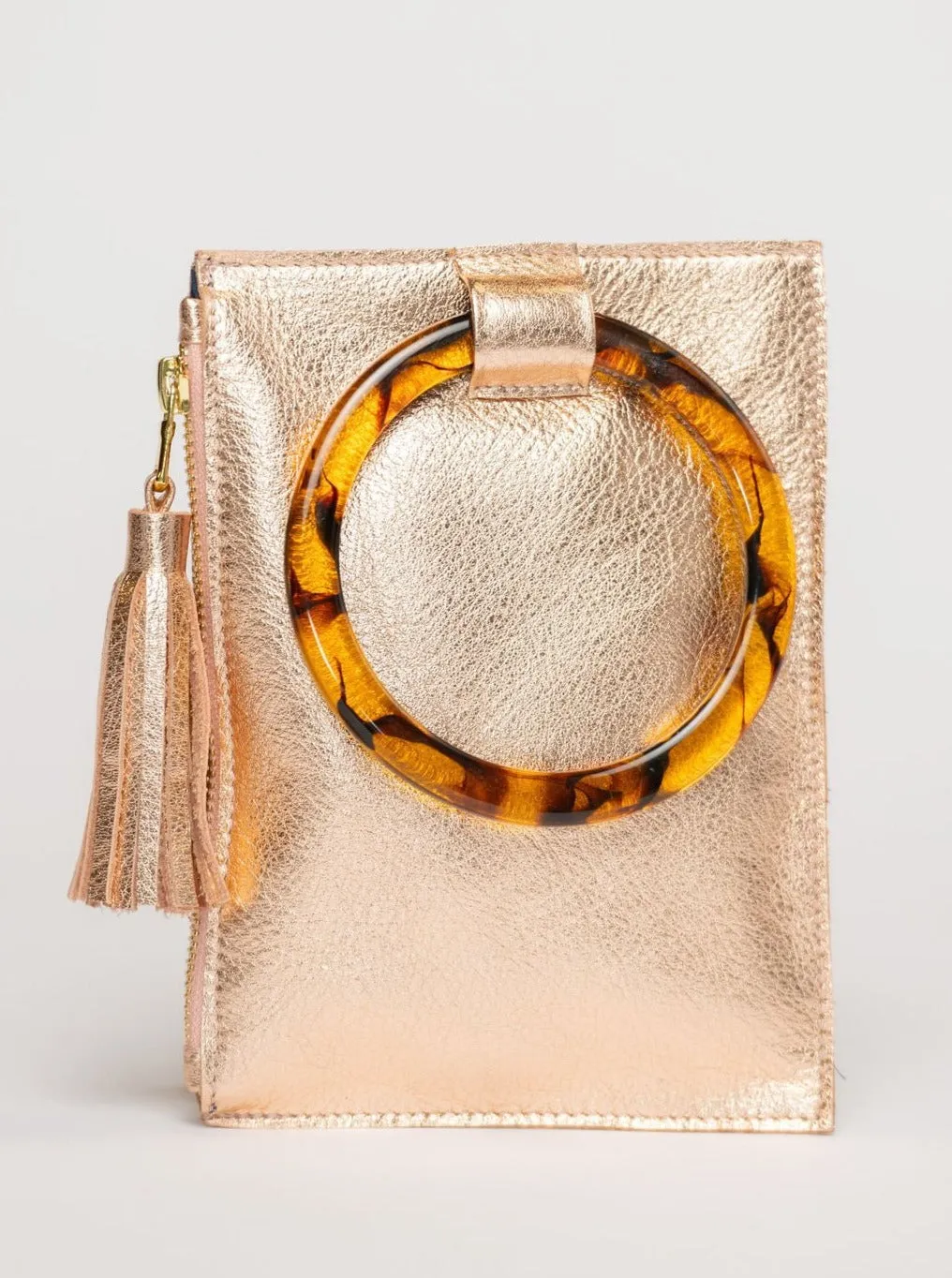 The Acrylic Ring Wristlet | Rose Gold