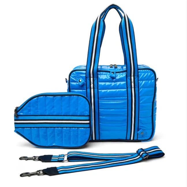 The Pickleball Tote in Blue Patent