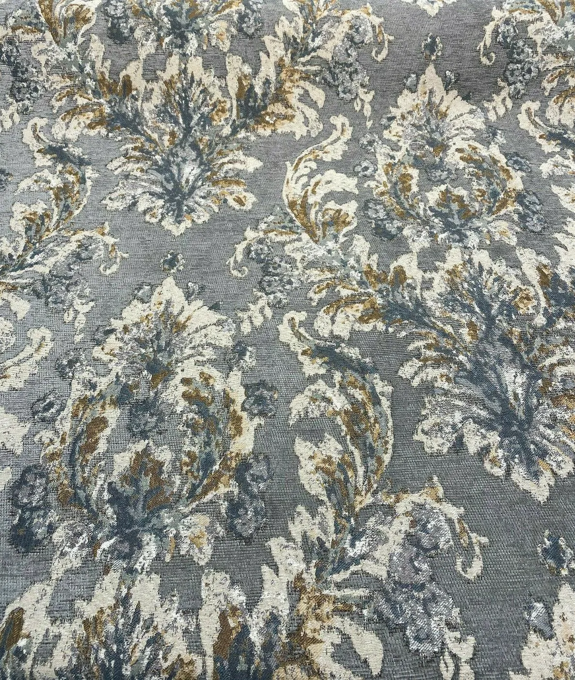 Upholstery Chenille Mill Creek Tradition Mineral Gray Fabric By The Yard