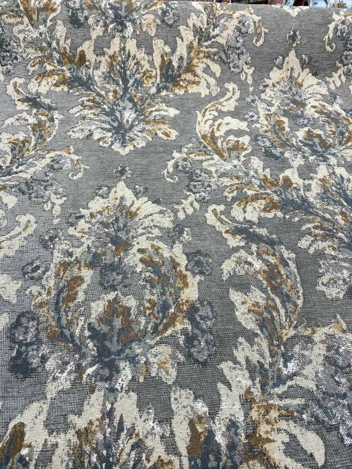 Upholstery Chenille Mill Creek Tradition Mineral Gray Fabric By The Yard