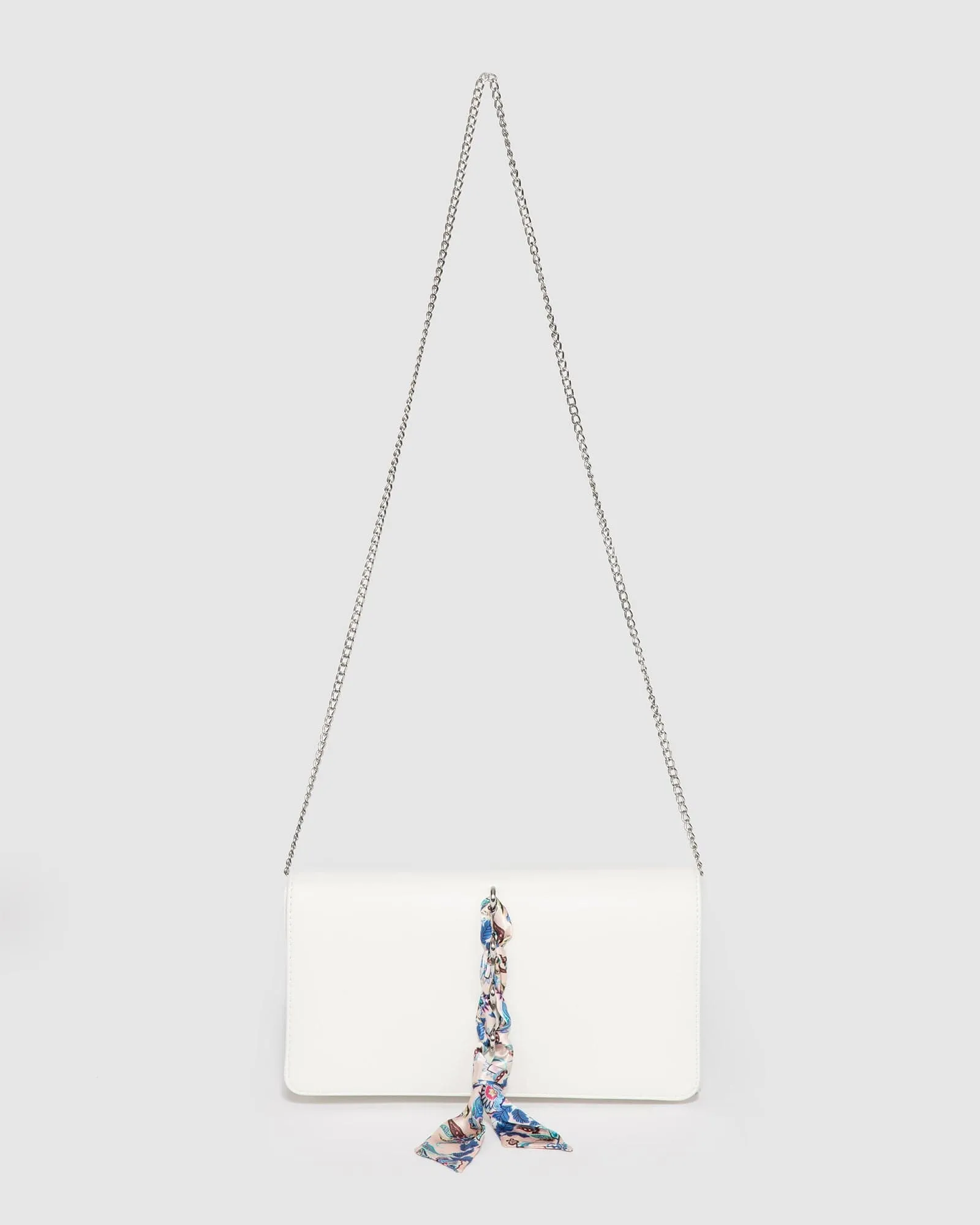 White Rosanna Scarf Clutch Bag