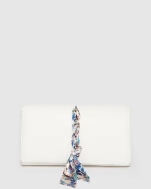 White Rosanna Scarf Clutch Bag