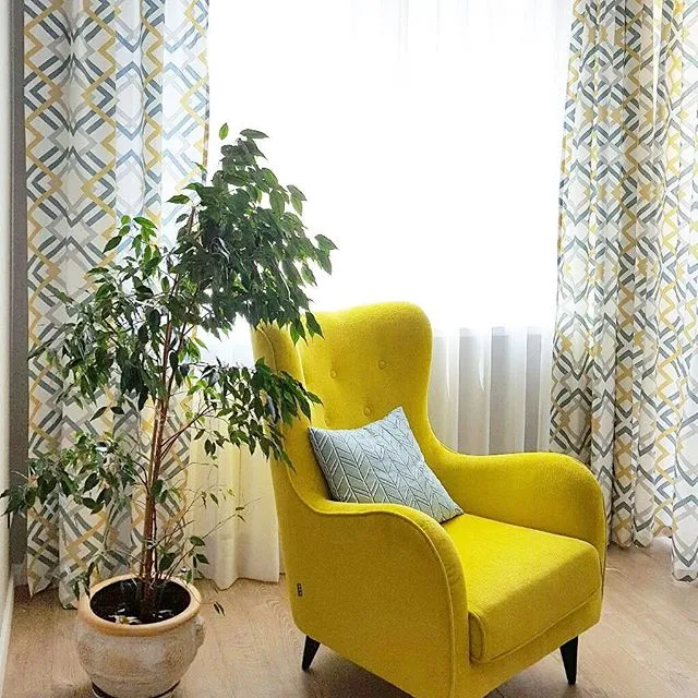 Winston Saffron Yellow Fabric By Premier Prints