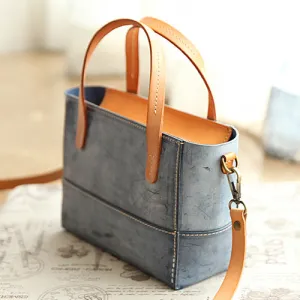 Women's Leather Small Satchel Handbags Purse