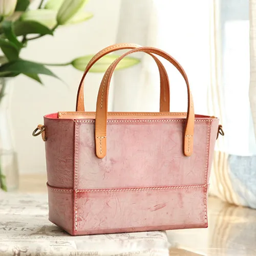 Women's Leather Small Satchel Handbags Purse