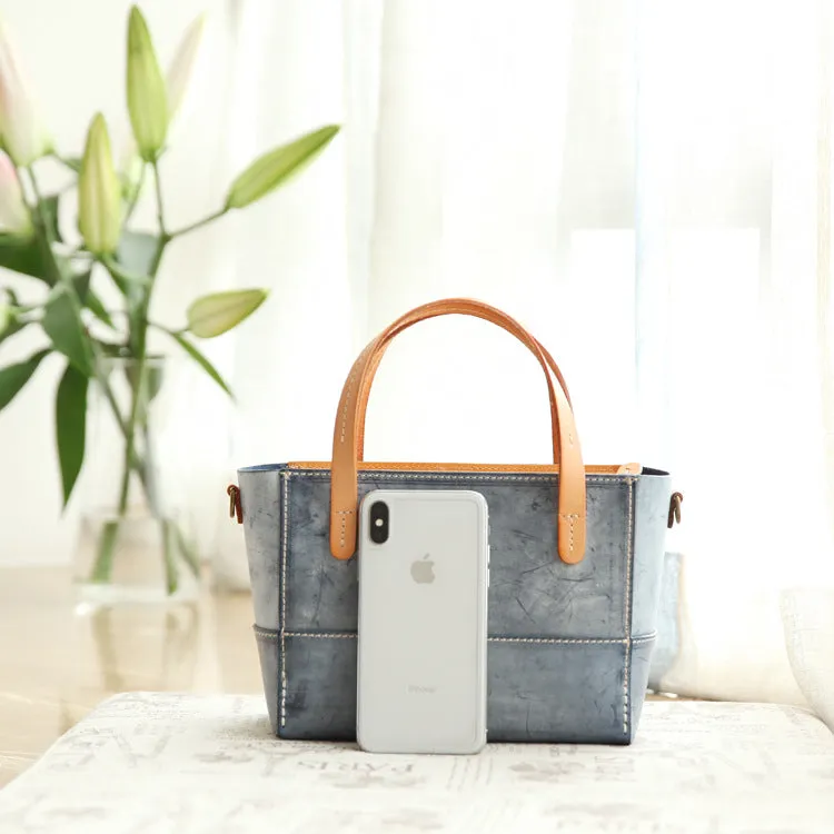 Women's Leather Small Satchel Handbags Purse