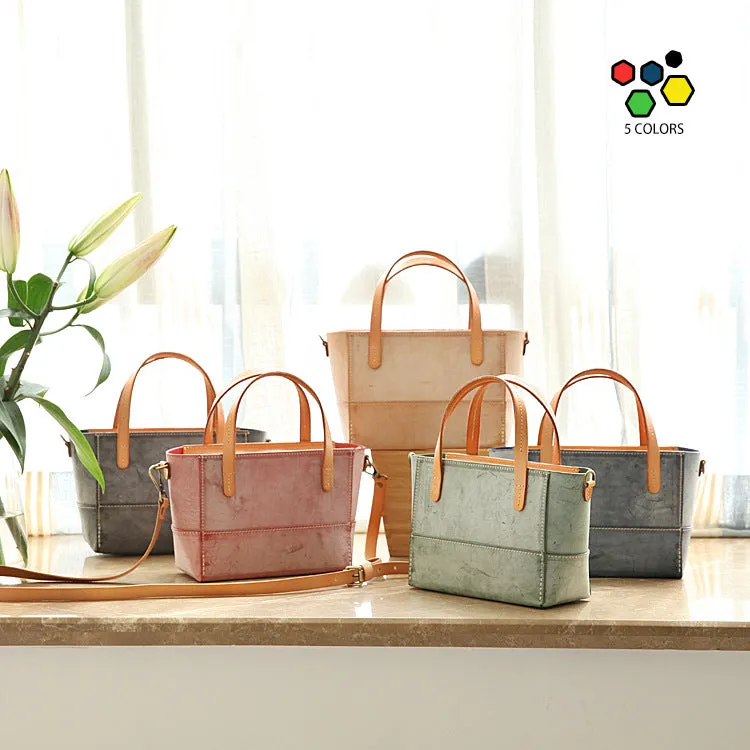 Women's Leather Small Satchel Handbags Purse