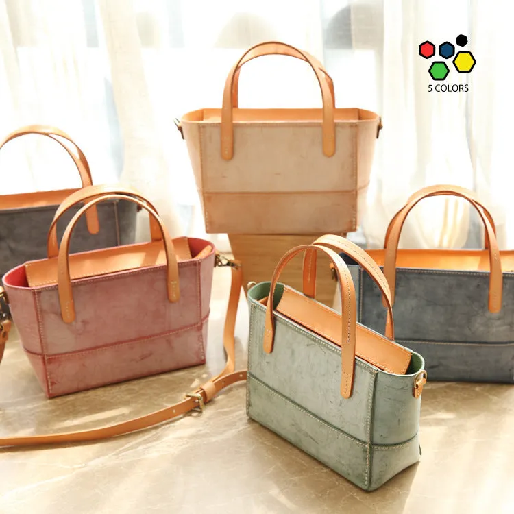 Women's Leather Small Satchel Handbags Purse