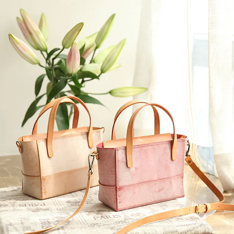 Women's Leather Small Satchel Handbags Purse