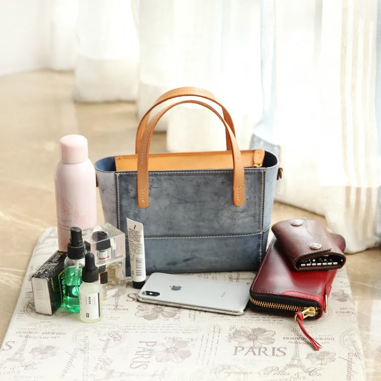 Women's Leather Small Satchel Handbags Purse
