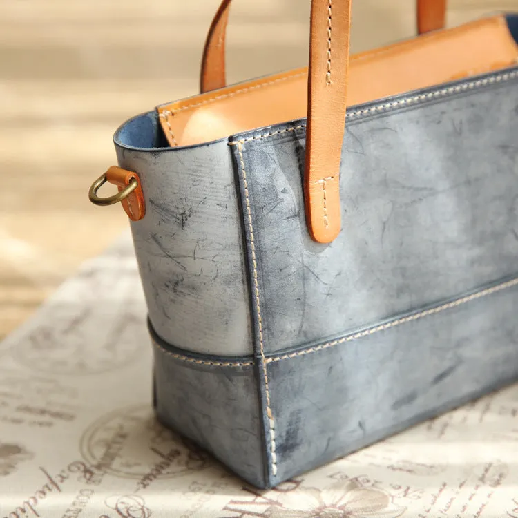 Women's Leather Small Satchel Handbags Purse