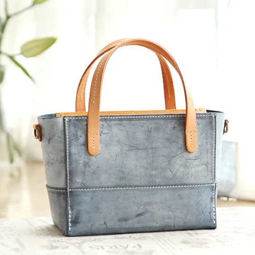 Women's Leather Small Satchel Handbags Purse