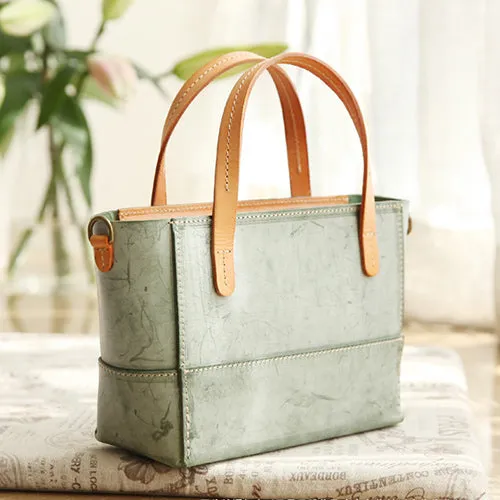 Women's Leather Small Satchel Handbags Purse
