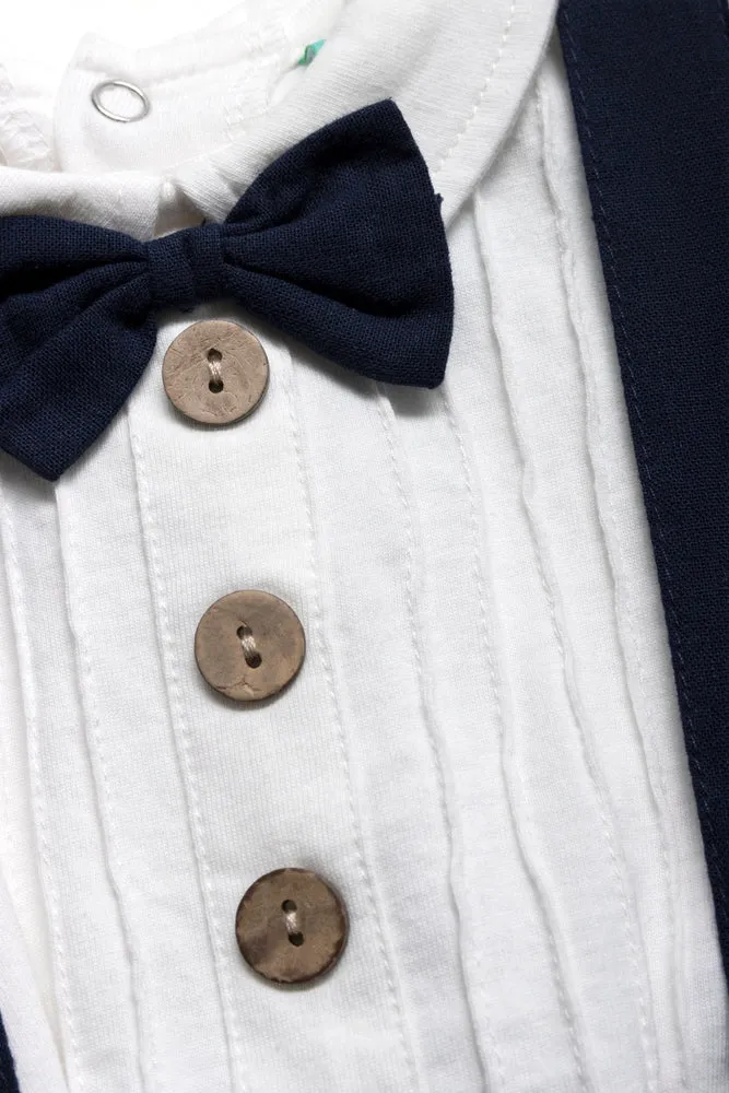Woven Occasion Dungaree Boy Navy